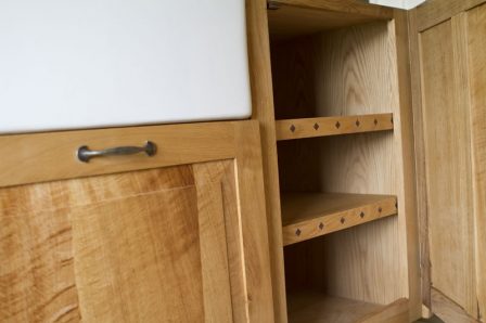 An image of the handcrafted oak and slate kitchen units