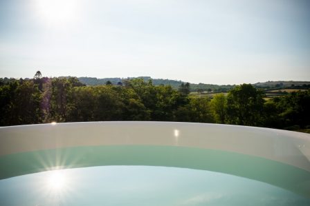 The hot tub and valley beyond